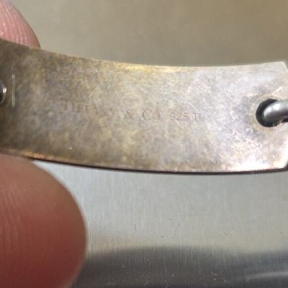 Men’s Tiffany & Co. NY 1837 Silver 925 & Titanium Midnight Link ID Bracelet 8.5” - Picture 7 of 16